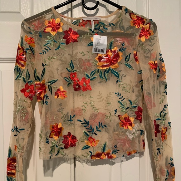 Urban Outfitters Tops - Urban Outfitters Lace Embroidery Top